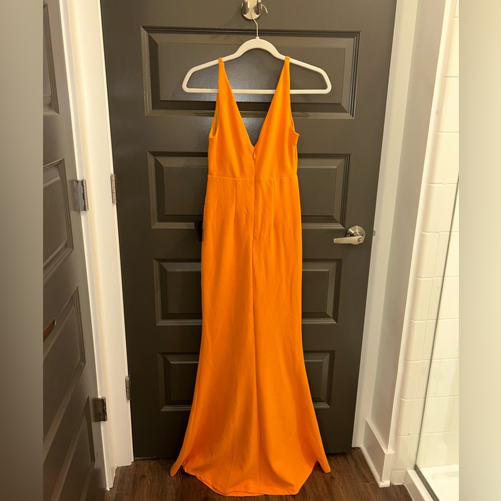 NWT Lulus Melora Orange Sleeveless Maxi Dress - Picture 5 of 9